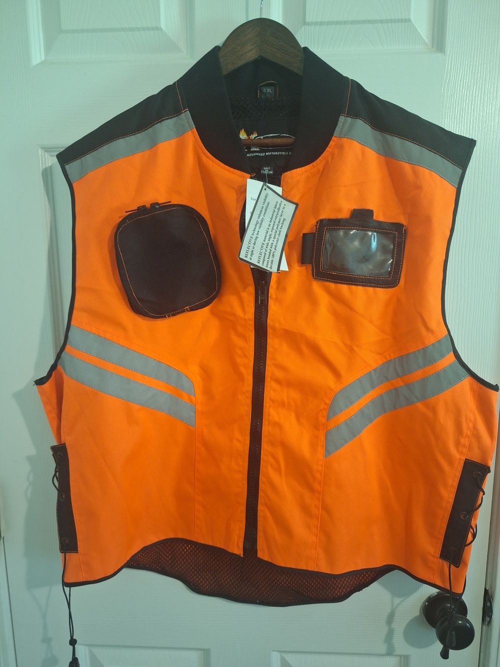 Element High-Visibility Orange Reflective Safety Vest with ID Window and Pouch